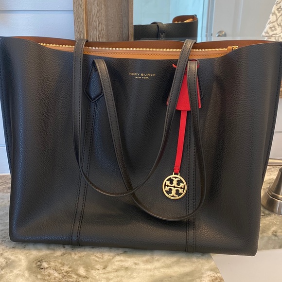 Tory Burch Handbags - Brand new Tory Burch black leather tote bag